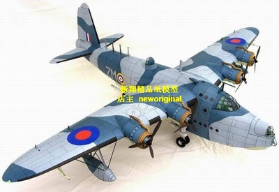 英国桑德兰水上飞机模型  Short Sunderland