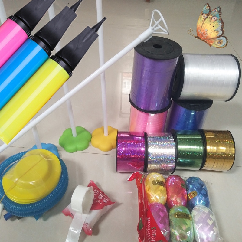 家用氦气电动手推打气筒气泵冲气工具气球彩带胶点气球链杆子配件