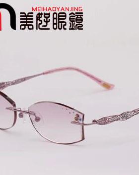 专柜正品 韩国定制YEIN魅影无框钻石切边镶钻近视眼镜8289 女款