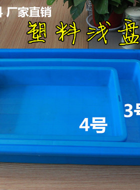 厂家直销特价2号3号4号塑料浅盘方盘沙盘面包食品餐盘塑胶养殖盒