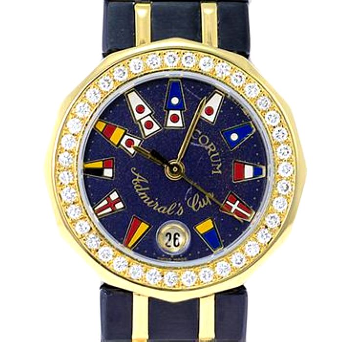 CORUMÀ¥ÂØÅ®±íʯӢ18K½ðÏâ×ê39.12.33¶þÊÖ±íÔ×°ÕýÆ·