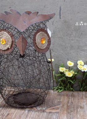 复古动物烛台摆件园艺装饰品