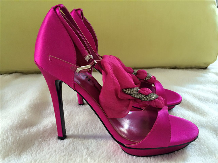 16 womens summer new thin high-heeled waterproof platform leather sexy fish mouth Roman T-Bag heel dinner dress shoes sandals