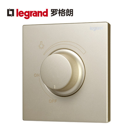 TCL罗格朗开关插座 仕典金色调光无极调节墙壁电源86型