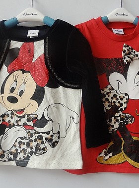 新款日系纯棉女童长袖百搭卡通T恤上衣中大童装 搬仓特惠