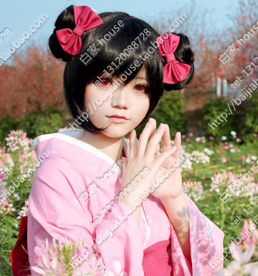 LoveLive! 矢泽妮可 浴衣和服版  团子头包子头 高温丝 cos假发