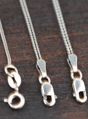 泰国S925纯银编织项链肖邦链狐尾链蛇骨复古40cm45cm50cm55cm60cm