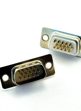 HDB15P VGA公头母头 3排15针焊接头 电脑插头 成型外壳 连接器