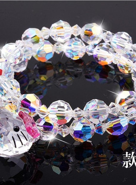 Kitty多层亲子款儿童水晶手链