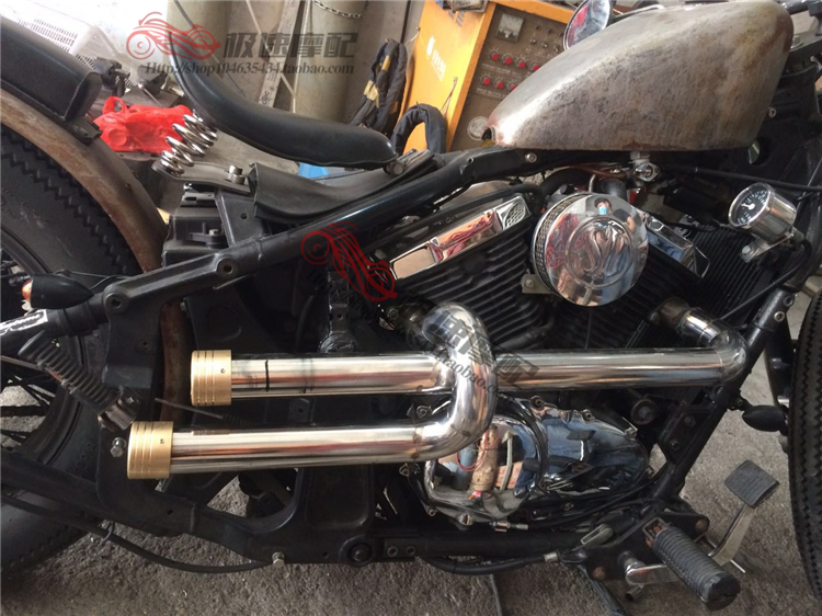 Cruise Prince&#39;s car Kawasaki Vulcan 400 VN800 Retro exhaust pipe Through refit Horse&#39;s hoof Exhaustin the Motorcycle/Equipment/Fitting , Motorcycle Accessories , Motorcycle exhaust pipe  category - from Buy2taobao.com to provide professional Taobao agent buy service