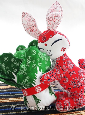 百财生肖吉祥物手工布艺摆件