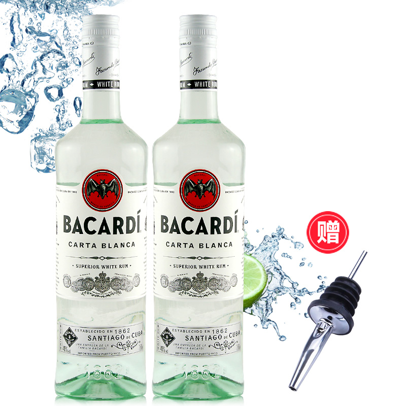 雙支洋酒百加得白朗姆酒BACARDI WHITE RUM波多黎各原裝進口