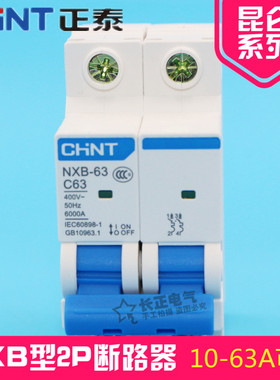 正泰NXB小型断路器空开真空空气开关家用总开电路控制2P10-63A