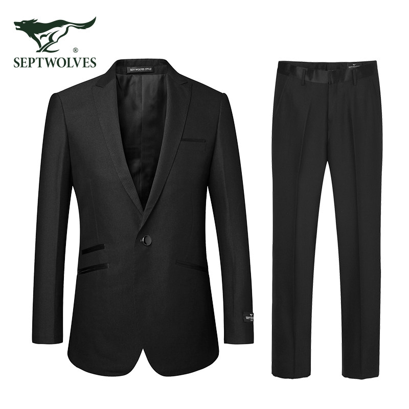 Costume homme SEPTWOLVES en polyester pour printemps - Ref 1552166 Image 1