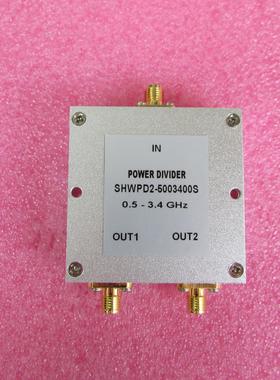 500-3400MHz 1W SMA N RF 射频同轴 2路 一分二功分器 频率可定制