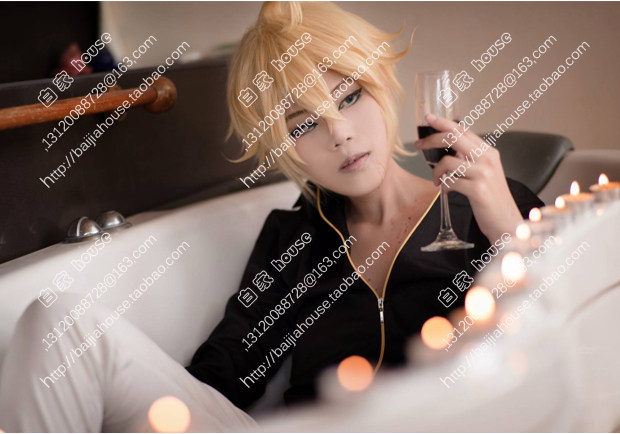 COS假发 终结的炽天使 百夜米迦尔 浅金色小翻翘短发cosplay假发