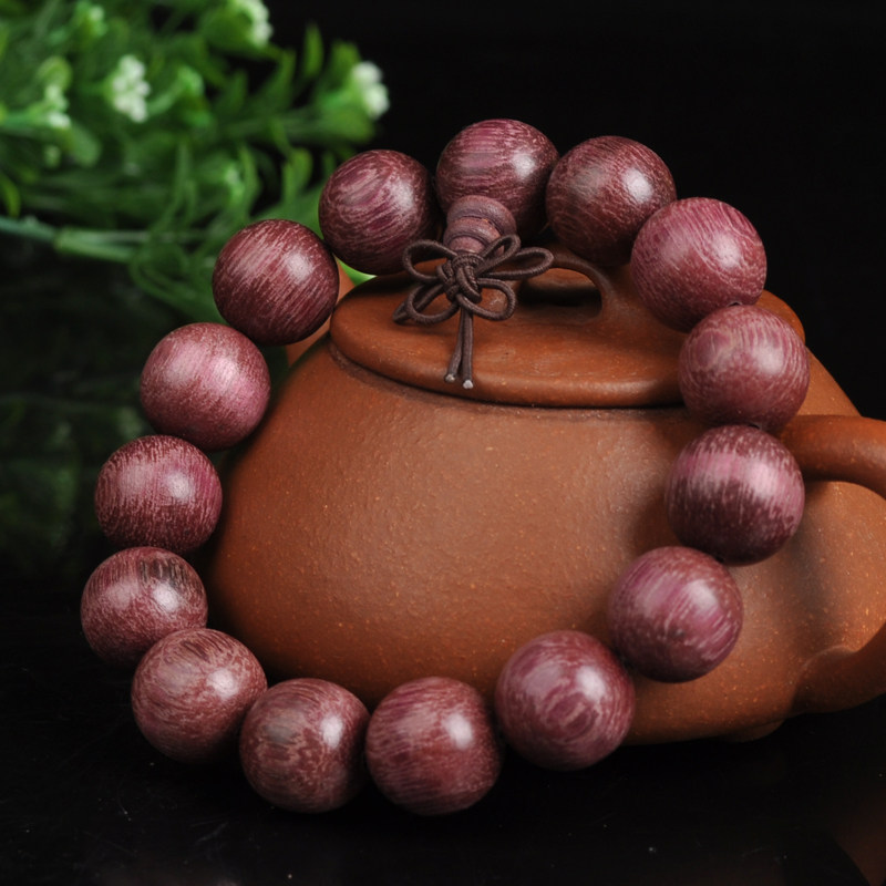 苏木手串木料佛珠1.5 1.8 2.0原木念珠紫罗兰木制手饰品小叶紫檀