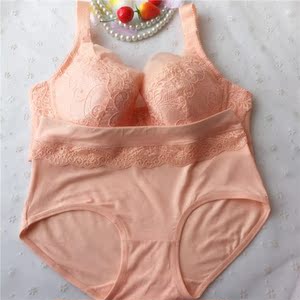 夏大码无海绵薄款文胸套装调整型全罩杯内衣聚拢黑色套装BC杯大红