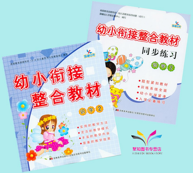 正版幼小衔接整合教材主课本+同步练习识字2 共2本整合衔接教材幼小晨曦早教2020暑假幼升小一年级小学入学准备幼儿园学前教材 书籍/杂志/报纸 自由组合套装 原图主图