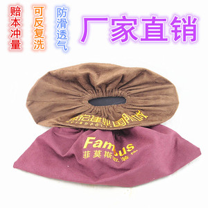 玻璃桥麂皮绒布鞋套加厚家用室内防滑耐磨脚套可定制刺绣LOGO可洗