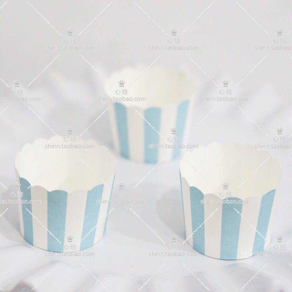 Return to work 50 baking glass Cake trumpet High temperature resistance Cups care Muffin Cup Muffins stripe Light bluein the Kitchen/Cooking utensils , Barbecue/Bakeware , Baking DIY Appliance , Baking paper  category - from Buy2taobao.com to provide professional Taobao agent buy service