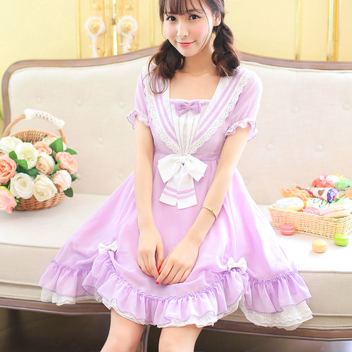 lolita洛丽塔学院风甜美连衣裙