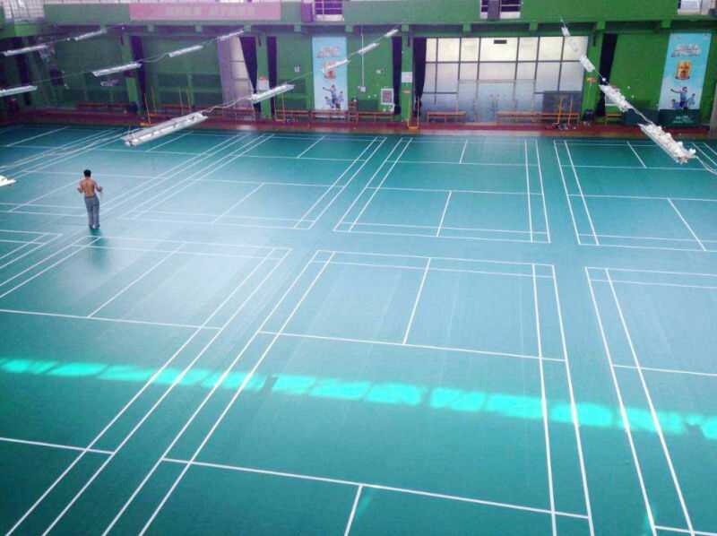 荔枝纹室内乒乓球健身房塑料地板