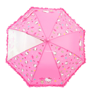 韩国进口 Hello Kitty 凯蒂猫 女童花边雨伞卡通雨伞自动雨伞 2色