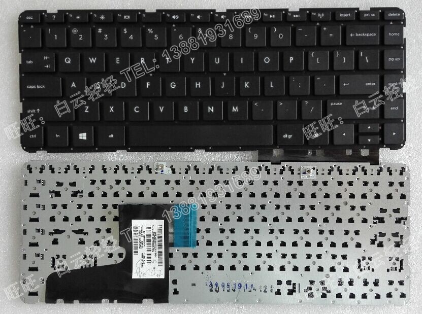 全新英文 HP惠普 14-d046tu 14-d051tu 14-d101tx 14-D键盘US