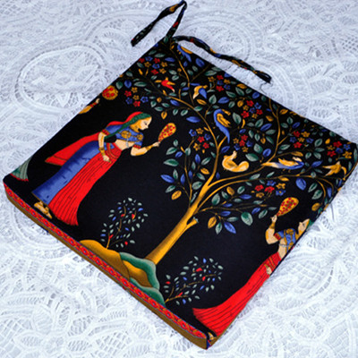 特价民族风棉麻椅垫菩提树许愿树美女海绵垫子沙发垫坐垫定做批发