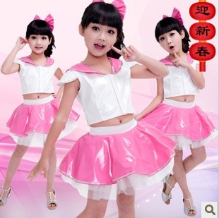 儿童舞蹈服皮裙现代舞海军演出服装幼儿园表演服纱裙芭蕾舞裙|ruв категории Детская одежда, детский костюм - от Buy2taobao.com для оказания профессиональной услуги покупки агента Taobao