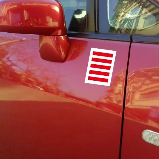 牛牛潮贴 汽车贴纸 霸气外露 五道杠 六道杠 反光 车贴 遮盖划痕