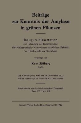 【预订】Beitrage Zur Kenntnis Der Amylase in...