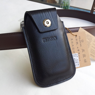 手机腰包真皮穿皮带4.7寸5.8寸头层牛皮小手机包特价 超薄竖款 男士