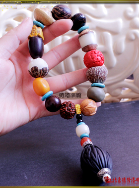 质量保障个性手把串礼品雕漆原创新品车挂菩提子保平安档位饰品