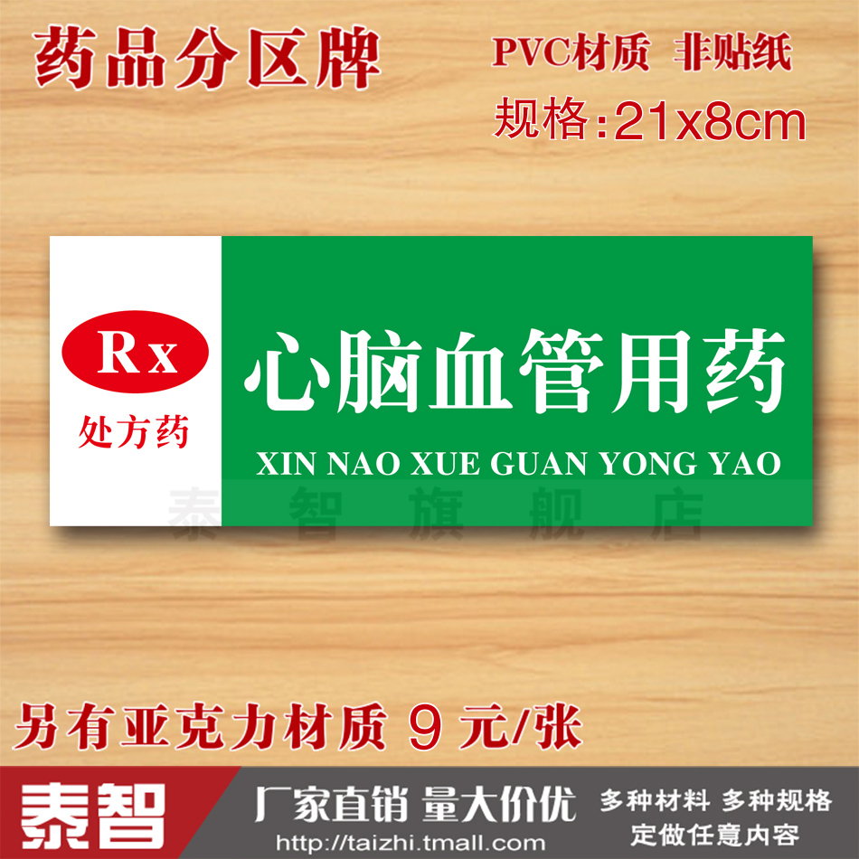 药房分类医院标志牌定制
