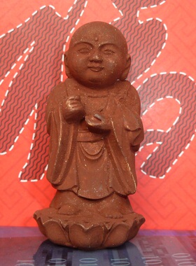 上色工艺品手把件小叶黄杨木雕