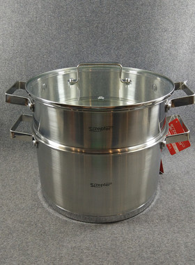zepter不锈钢18/10蒸锅 5L汤锅带笼屉24cm蒸锅净重3kg