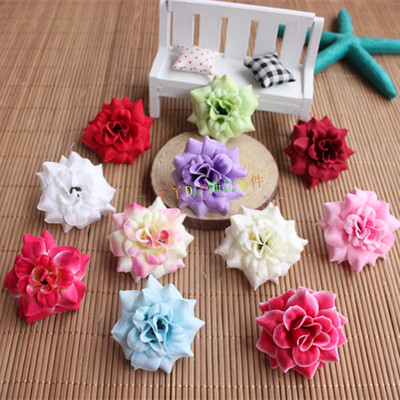 卷边手工diy度假沙滩多色仿真花