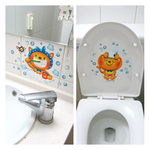 韩国进口墙贴 瓷砖贴马桶贴镜面贴冰箱家具橱柜门装饰贴画纸86008