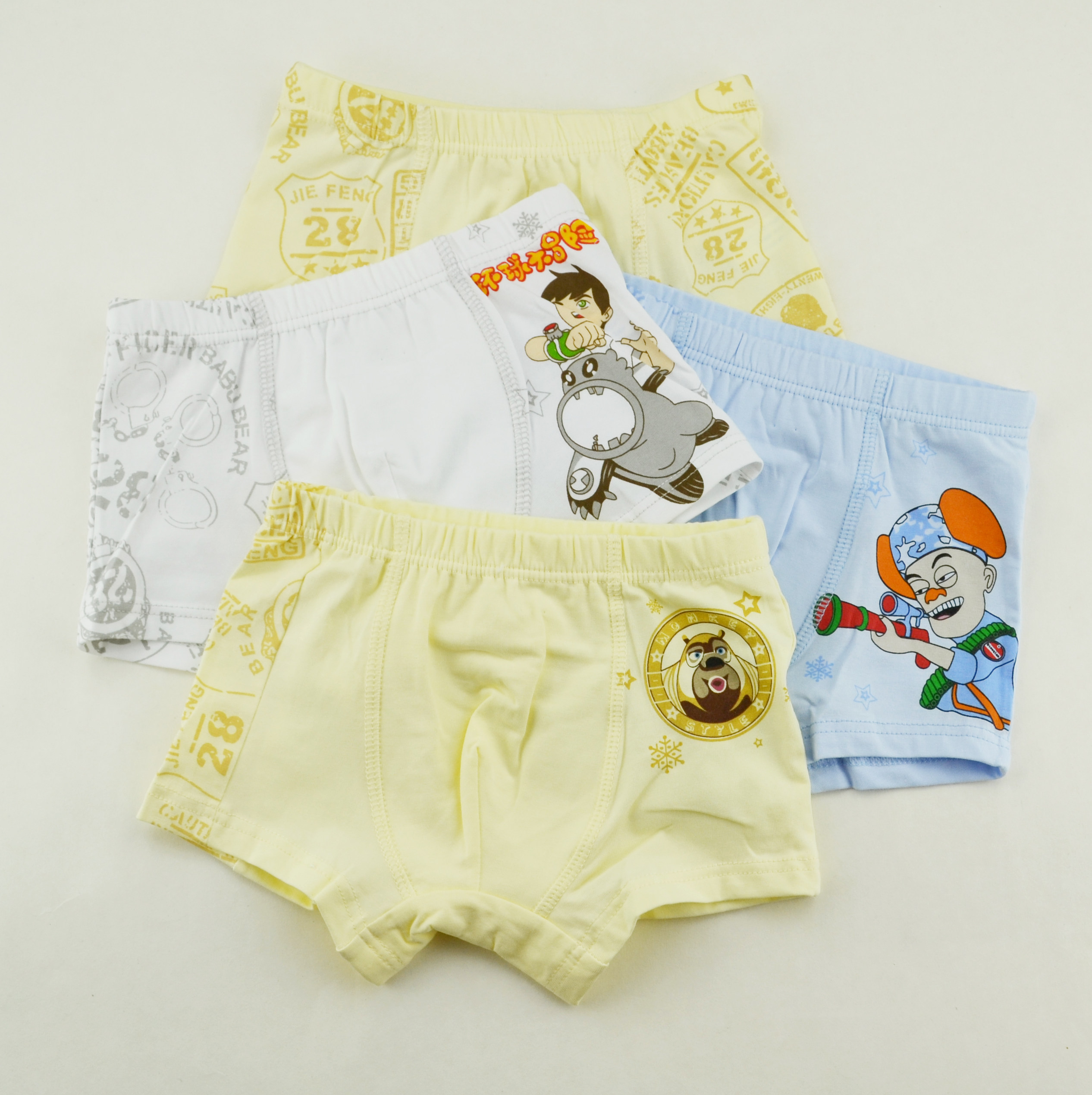 童装男孩四角短裤小孩内衣 男童平角内裤 纯棉儿童裤头宝宝短裤