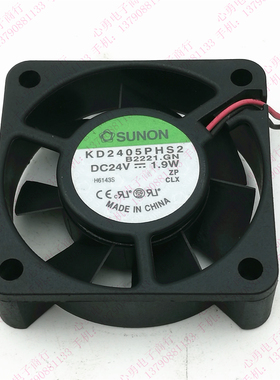 原装 SUNON 5015 KD2405PHS2 24V 1.9W 5cm 变频器 2线散热风扇