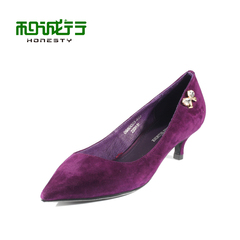 He Chenghang and autumn 2015 pointed metal women shoes simple Butterfly shoes women shoes 0980003