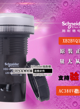 原装正品施耐德XB2BVQ1LC白色LED指示灯AC380V信号灯开关按钮XB2B