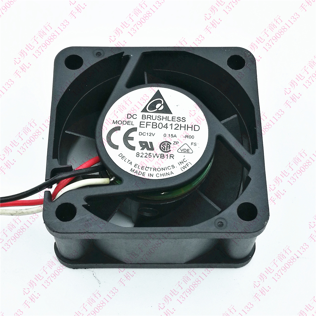原装台达 EFB0412HHD -ROO 12V 0.15A 4020 3线服务器散热风扇4CM