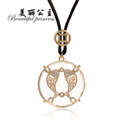 Korea fashion clothes accessories Joker rhinestones pendant necklace packs email temperament long necklace of PISCES woman
