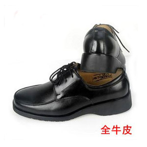 正品男士保安皮鞋牛皮正装休闲商务男鞋 真皮软面系带皮鞋包邮