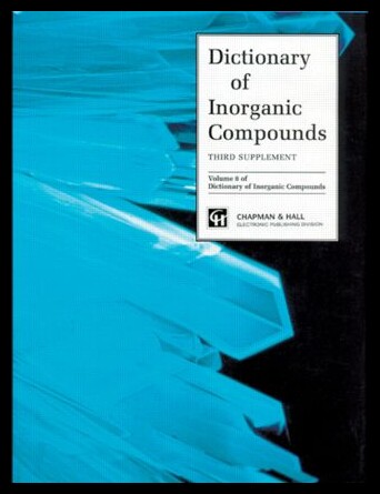 【预售】Dictionary of Inorganic Compounds, Supplement 3