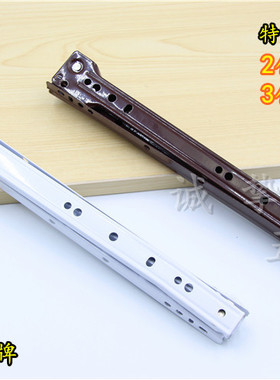 林肯五金抽屉轨道导轨托底二节滑轨滑槽电脑桌轨道白色尼龙轮轨道