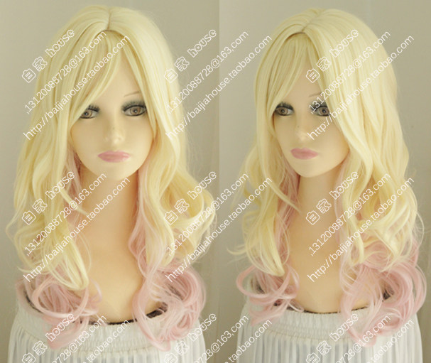 cos假发魔鬼恋人水粉彩色梨花头